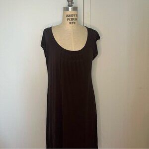 Eileen Fisher 100% Silk Cap Sleeve Dress Size M